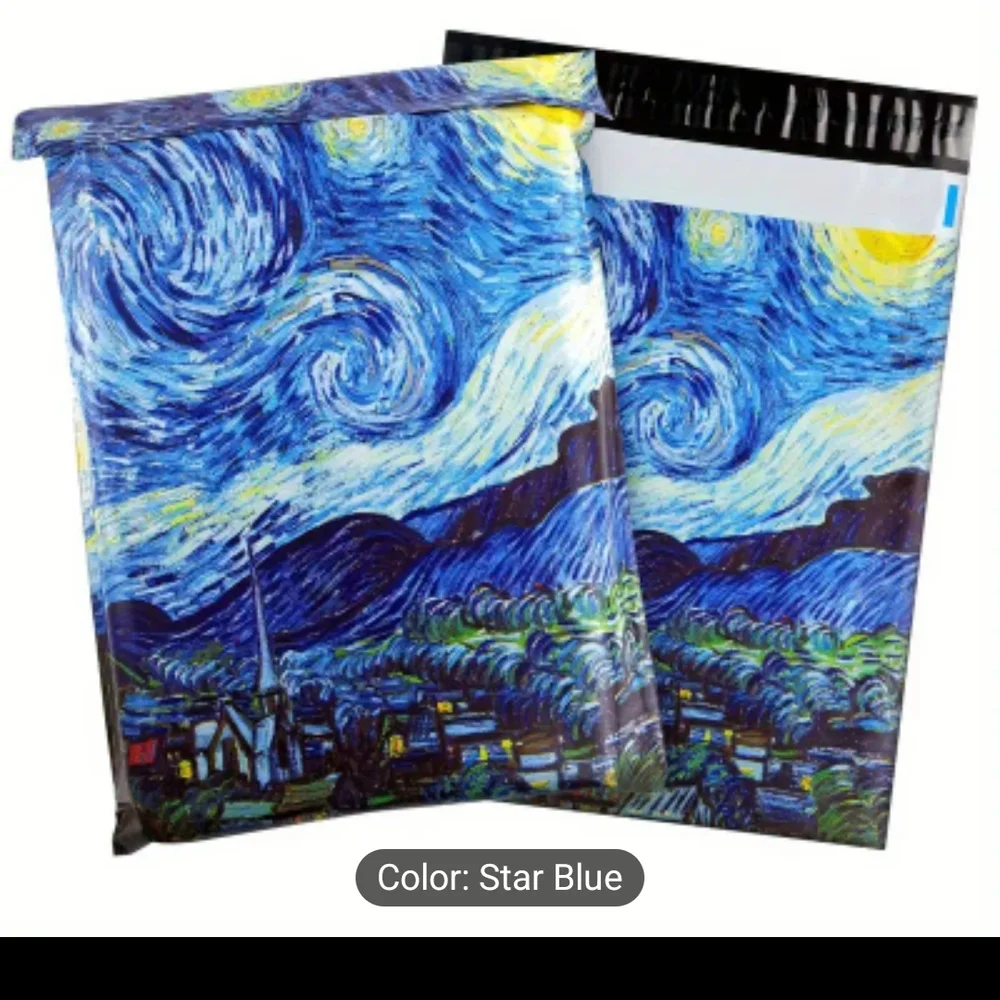 TEN - 10X13 Starry Night Themed Poly Mailers